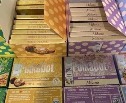 Polkadot chocolate bar infused with psilocybin mushrooms for therapeutic or recreational Use