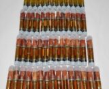 Alpha Spirit 1 g DMT vape cartridge filled with pure N,N-Dimethyltryptamine oil